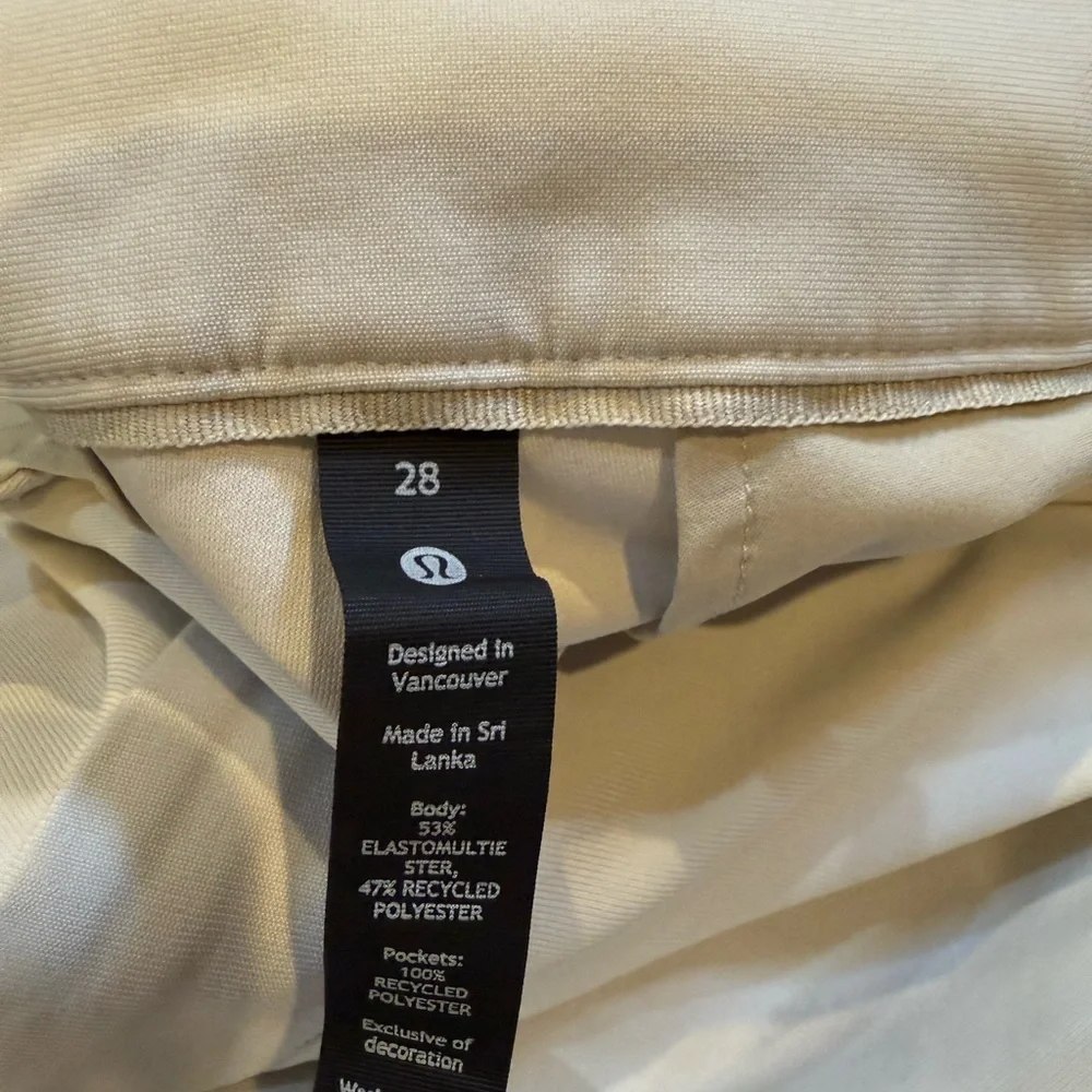 Lululemon Commission Pant Slim 28X30 *Warpstreme Silverstone